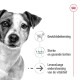 Huisdiervoeding advertentie die voordelen benadrukt: gewichtsbeheer, sterke en gezonde gewrichten, levenslange vitaliteitssteun.