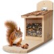 Eichhörnchen-Futterhaus mit Rindendach