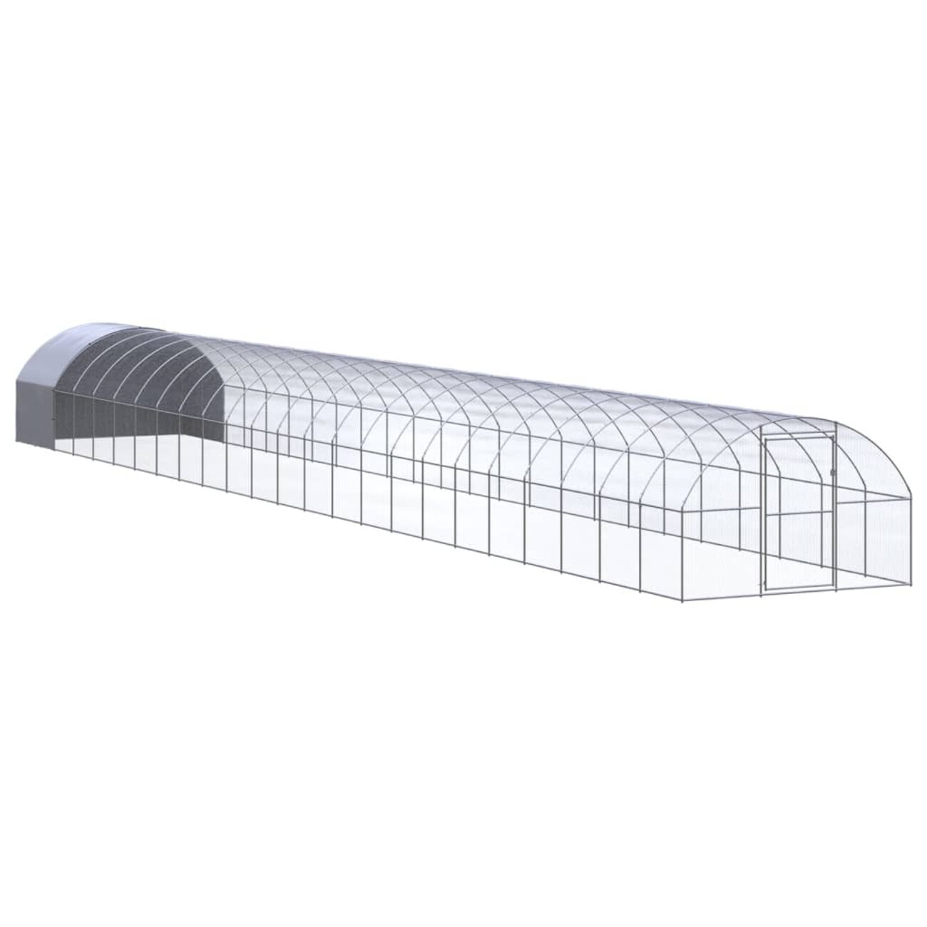 Vidaxl Grau Outdoor-Hühnerstall 3X24x2 M Verzinkter Stahl - Bild 2