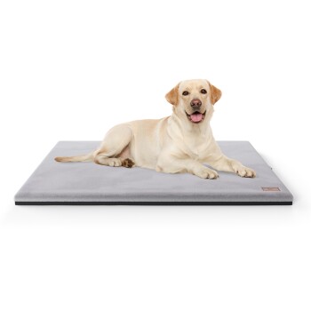 Orthopädische kuschelige Hundematte Berrith aus weichem Kaninchen Fellimitat grau XXL