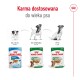 Opakowania karmy dla psów Royal Canin dla szczeniąt, dorosłych mini i mini w wieku starczym.