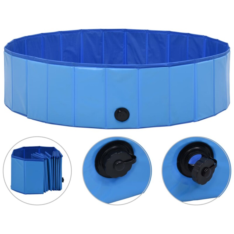 VidaXL Hunde-Pool Blau 1, 2 M, 30 Cm