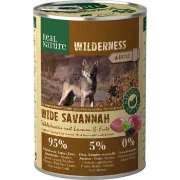 WILDERNESS Adult Wide Savannah : sanglier, agneau et canard 6x400 g