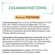 Zusammensetzung von Tiernahrung, reich an Truthahn, mit Zutaten wie Fleisch, Gemüse, Mineralstoffen und Zusatzstoffen.