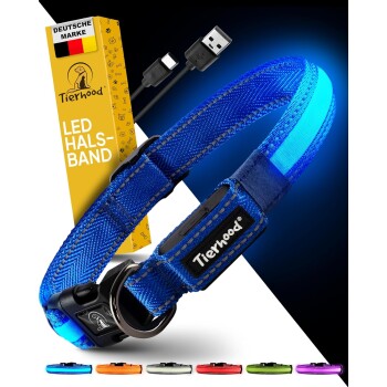 Leuchtehalsband LED Halsband blau M