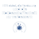 Text auf Deutsch auf blauem Hintergrund: „Hilft dabei, die Verdauung und die Kotbeschaffenheit zu verbessern“ mit weißem Katzen-Symbol und Verdauungssystem-Symbol.