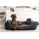 FLOYD - Ultraweiches orthopädisches Hundebett High-Tech-Velours und Plüsch VISCO beige 1,5 m, 25 cm, 1 m