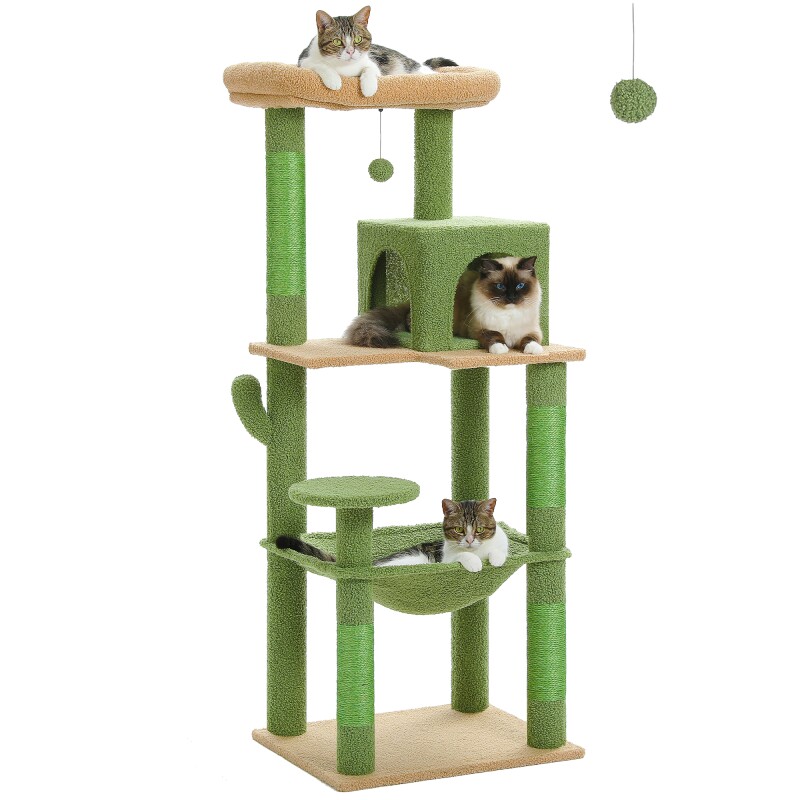 Pawz Road Kratzbaum XL für große Katzen mit Hängematte