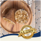 Zwei natürliche Vogelhäuschen mit Mehlwürmern auf einem Holzbrett, mit einem Abzeichen, das "Beste Qualität" und "Bewährte Qualität seit über 10 Jahren" sagt.