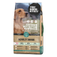 Tüte 'THE GOOD STUFF' Adult-Hundefutter, Lamm (LAMM); Text 'FÜTTERN MIT GUTEM GEWISSEN' und 'ADULT DOGS'.
