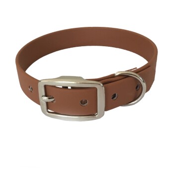 21-30cm HU Biothane Halsband braun/ caramell 46 cm, 56 cm