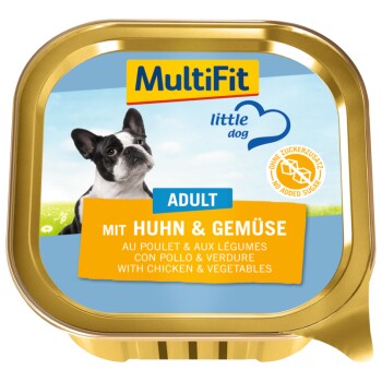 MultiFit Adult Little Dog 11x150g mit Huhn & Gemüse