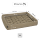 3XL Hundebett in taupe mit gepolstertem Design, misst 110 cm x 90 cm x 15 cm, beschriftet für die Rasse Pointer.