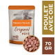 Pâté Nature's Variety Original pour chats, 70g, présentant une image de chat, une étiquette 'No Grain' et le texte 'Poulet Avec Oie'.
