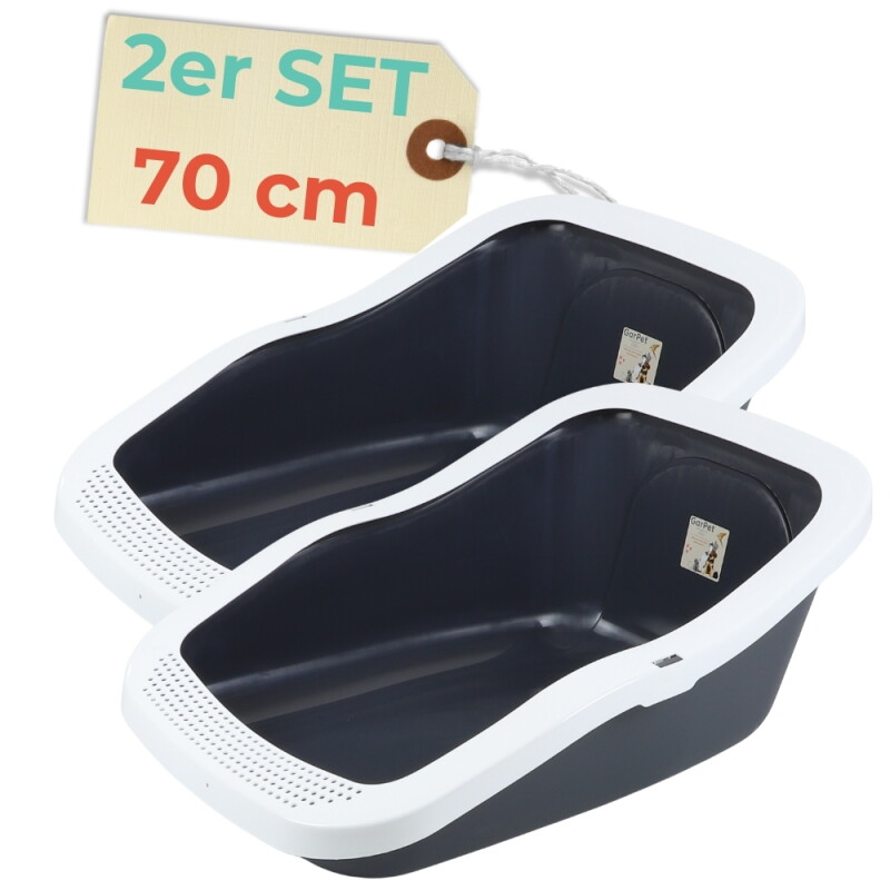 GarPet 2er Set XXL Katzenklo Katzentoilette