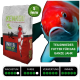 Kenkou Koi-Futterbeutel mit einem roten und weißen Koi-Fischbild, gekennzeichnet mit "Nr. 1 MIX," 5 mm Größe, und dem Text "Teilsinkendes Futter für das ganze Jahr."