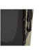 Nahaufnahme eines Haustierträgers mit einem schwarzen Netzpaneel, Reißverschluss und Clip, das sein robustes Design und die sichere Befestigung zeigt.