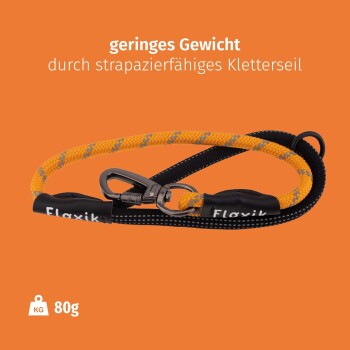 Kurzführer für Hunde - Kurzleine aus Kletterseilmaterial orange M