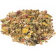 Mixed small-animal food: seeds, sunflower kernels, extruded pellets, dried vegetable pieces and mealworms