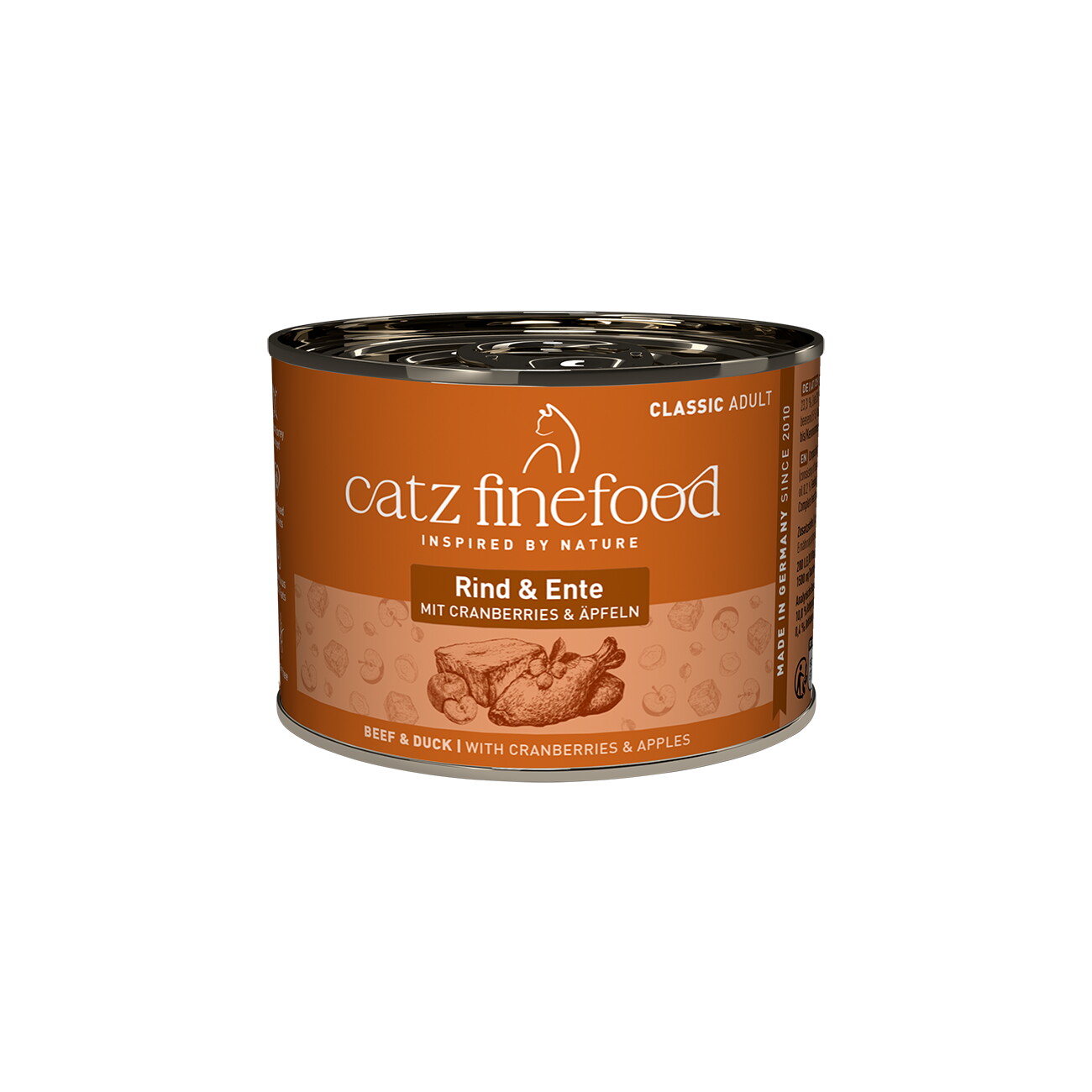 Catz finefood Nassfutter Katze Classic Adult Rind und Ente 12x200 g