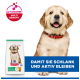 Lächender Golden-Retriever-Welpe neben einem Welpenfutterbeutel; Text: 'DAMIT SIE SCHLANK UND AKTIV BLEIBEN' und 'ACTIVBIOME+'.