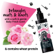 Flasche Bugalugs Baby Fresh Entwirrungsspray mit rosa Blumen und Text über das Entwirren von Matten und Knoten, Weizenprotein enthalten.
