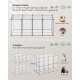 Modulares Tiergehege mit zwei Aufbauten: eine Ebene für niedrig springende Tiere und zwei Ebenen für hoch springende Tiere.