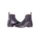 Braune Reitstiefel mit elastischen Seitenpaneelen und einem kleinen Absatz, ausgestattet mit einem Reißverschluss für einfaches Anziehen.