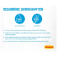 Grafik zu Tierfutter 'BESONDERE EIGENSCHAFTEN' zeigt Harn-pH-Kontrolle (pH), getreidefrei, 40% Huhn, pH 6,0–6,5, Josera.