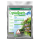 10 kg Paket von Dennerle CrystalQuartz Kies für Aquarien, mit Bildern von Fischen und Pflanzen sowie mehrsprachigen Anwendungshinweisen.
