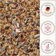 Gemischte Vogelfuttermischung mit Sonnenblumenkernen und drei Siegeln: 'Made in Germany', 'Ganzjährig', 'Hochwertig'