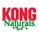 KONG Naturals-Logo: großes rotes 'KONG' über grünem 'Naturals' mit dekorativer Ranke und Blättern.