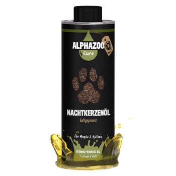 ALPHAZOO Premium Nachtkerzenöl für Hunde und Katzen 500 ml