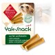 Yak-Snack Hundeleckerlipackung mit natürlichen Kaustangen aus Yak- und Kuhmilch, beschriftet mit 100% natürlich, glutenfrei und verdaulich.