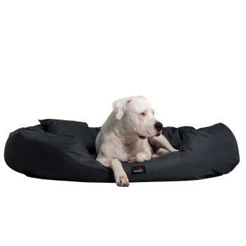 ® ARES VISCO Polyester - Orthopädisches Hundebett schwarz 1,1 m, 25 cm, 90 cm