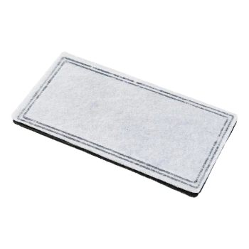 Gray felt pet grooming pad with a black underside, featuring a simple rectangular design.