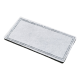 Grau gefilztes Haustierpflegepad mit schwarzer Unterseite, mit einem einfachen rechteckigen Design.
