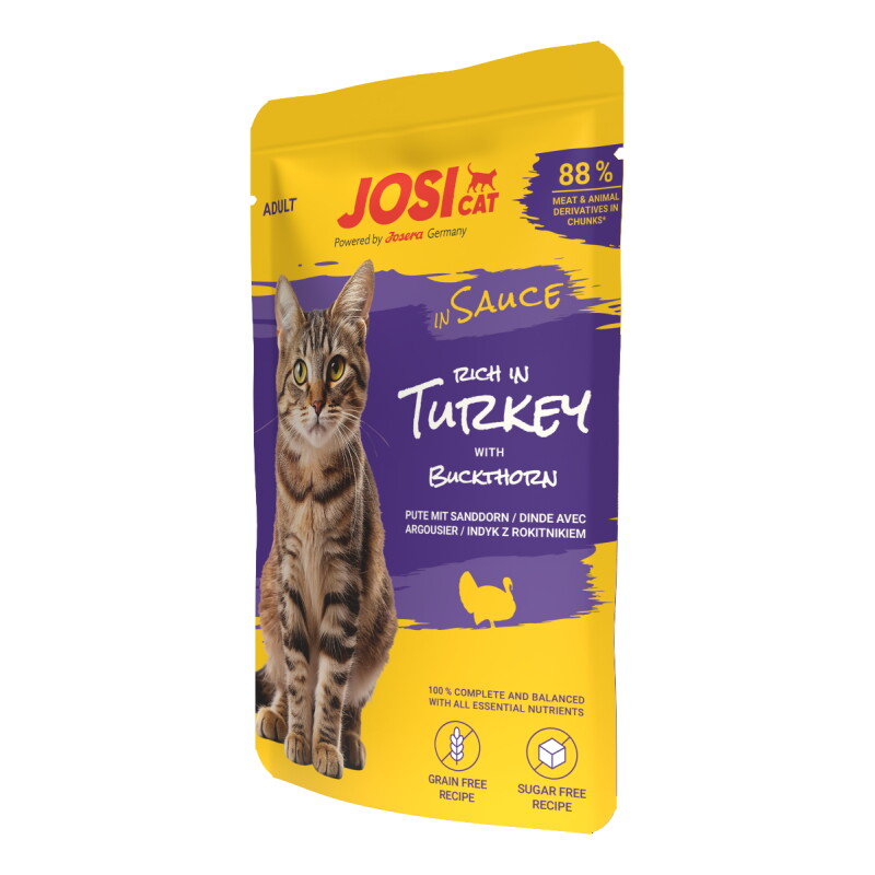 JosiCat Nassfutter Rich in Turkey in Sauce 28 x 85 g