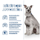 Image de chien avec texte : favorise la digestion, soutient les bactéries intestinales et renforce le système immunitaire.