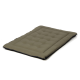 Ein plüschiges, rechteckiges Haustierbett in olivgrün mit gepolstertem Design und schwarzem Rand, ideal für den Komfort von Haustieren.