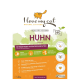 Verpackung für 'I Love My Cat' natürliches Katzenfutter mit Huhn, getreidefreier Formel und Vorteilen für Verdauung, Fell und Knochengesundheit.
