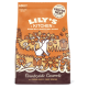 Lily's Kitchen Countryside Casserole dog food bag, featuring a white dog among flowers, labeled "Proper Food for Dogs" and "Grain Free."