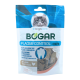 Bogar Plaque Control Chips-Beutel, Katzenbild oben, Text "BOGAR", "Plaque Control Chips" und "87% Chicken".