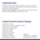 Emballage de nourriture pour animaux affichant la composition et les constituants analytiques, y compris la teneur en protéines, en graisses, et en minéraux, en français.