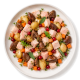 Dosen-Hundefutter "Huhn mit Naturreis" mit Huhn, Karotten und roten Johannisbeeren; einzelnes Protein, glutenfrei, für empfindliche Hunde.