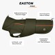 Khaki-Hundemantel mit der Aufschrift "EASTON" und einem Reißverschluss für das Geschirr, elastischem Hals/Rücken, wasserdicht, winddicht und thermischer Fleece-Schutz.