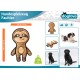 Hundespielzeug 'Faultier' mit den Abmessungen 34 cm (13 Zoll) und einem Gewicht von 170 g. Hat ein plüschiges Design und ein verspieltes Aussehen.