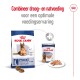 Royal Canin hondenvoer verpakking met een grote "maxi" droge voedselzak voor honden 8+ en een natvoer blik, wat een gecombineerd dieet voor optimale voeding suggereert.