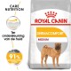 Royal Canin Dermacomfort Medium hondenvoerzak met een Shar Pei, met tekst die huidondersteuning en 91% eigenaarstevredenheid benadrukt.