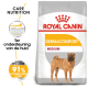 Royal Canin Dermacomfort Medium hondenvoerzak met een Shar Pei, met tekst die huidondersteuning en 91% eigenaarstevredenheid benadrukt.